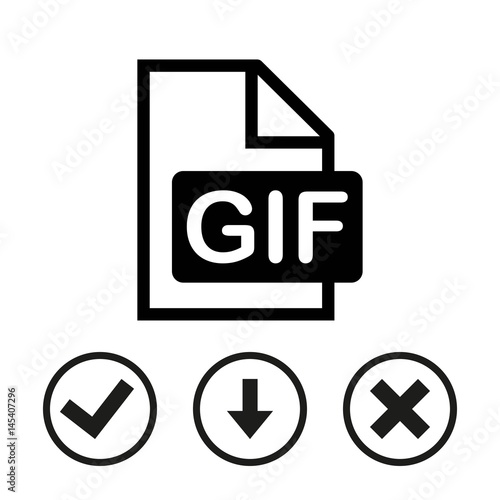 gif icon stock vector illustration flat design