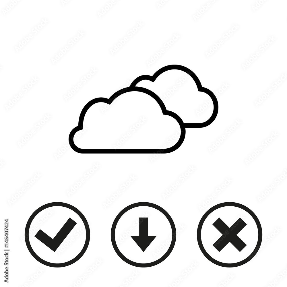 cloud icon stock vector illustration flat design cloud icon stock vector illustration flat design