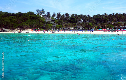 beach resort and blue ocean, thailand