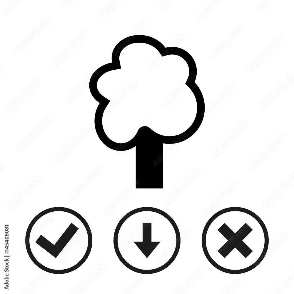 tree icon stock vector illustration flat design tree icon stock vector illustration flat design