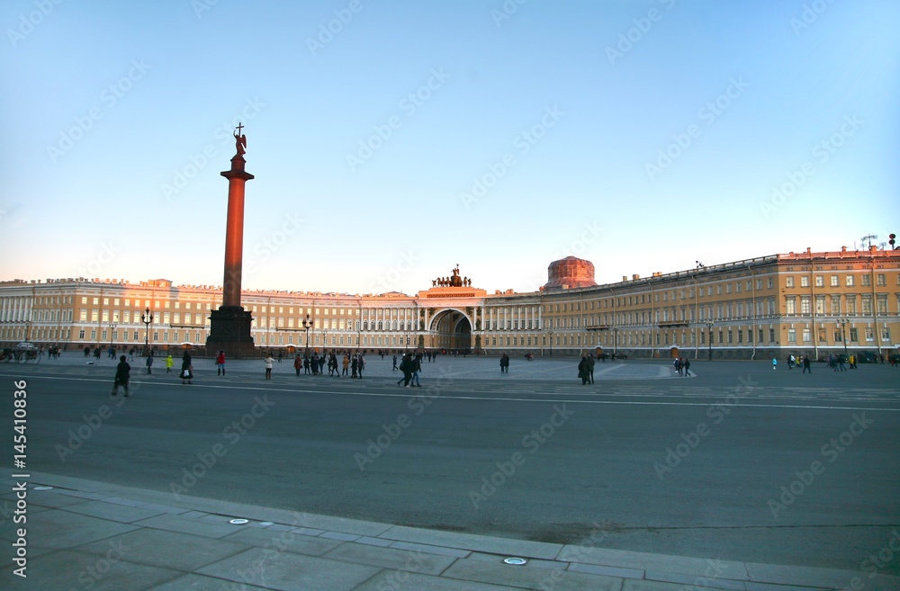  The Palace Square in Saint Petersburg ,Russia