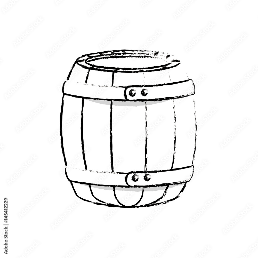 wooden barrel icon over white background. vector illustration wooden barrel icon over white background. vector illustration