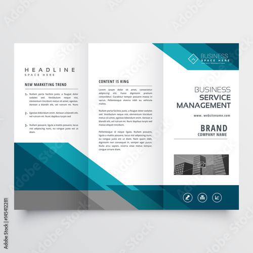 business trifold brochure leaflet design in size A4 for print