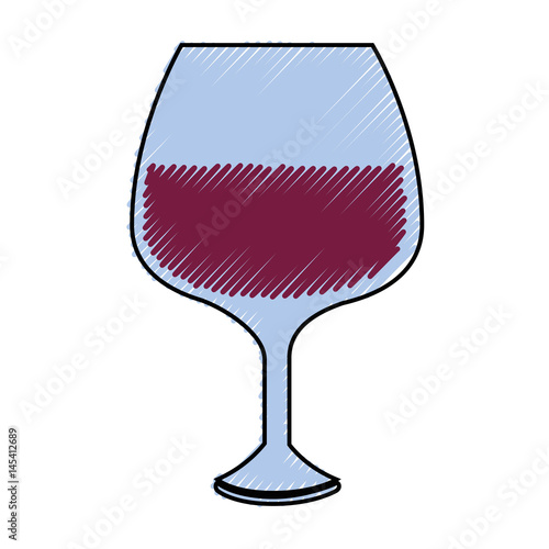 wine glass icon over white background. colorful design. vector illustration