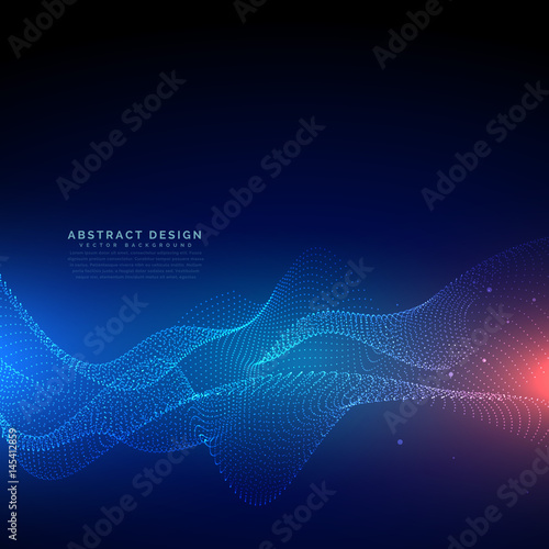 flowing particles technology digital cyber background