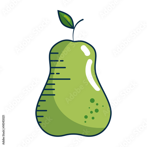 pear fruit icon over white background. colorful design. vector illustration
