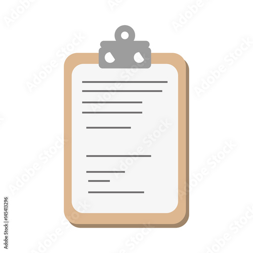 report document icon over white background. colorful design. vector illustration