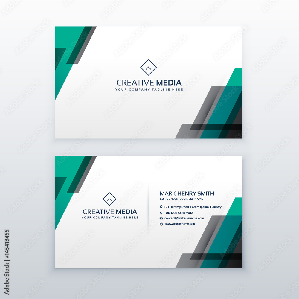 Naklejka premium professional clean business card design