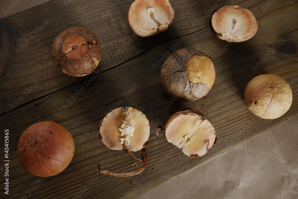 Avocado nuts on wooden background