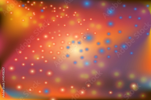 Abstract colorful twist shape and blinking dot
