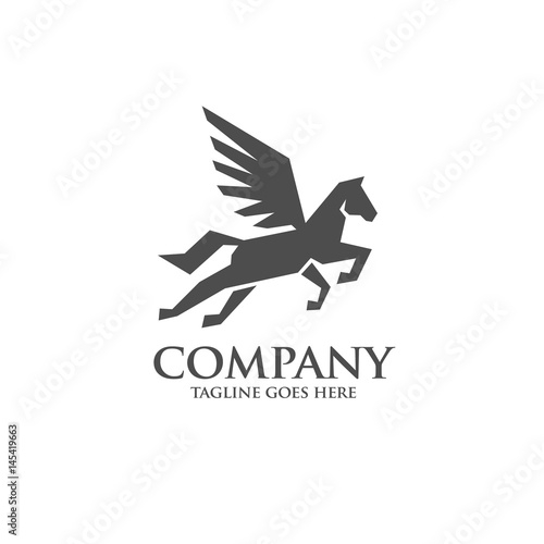 creative Pegasus logo modern template. Luxury monogram symbol illustration. Used for hotel, restaurant, 
