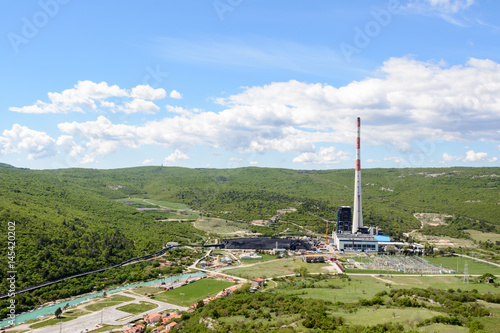 Tableau sur toile Fossil Fuel Coal Burning Electrical Power Plant