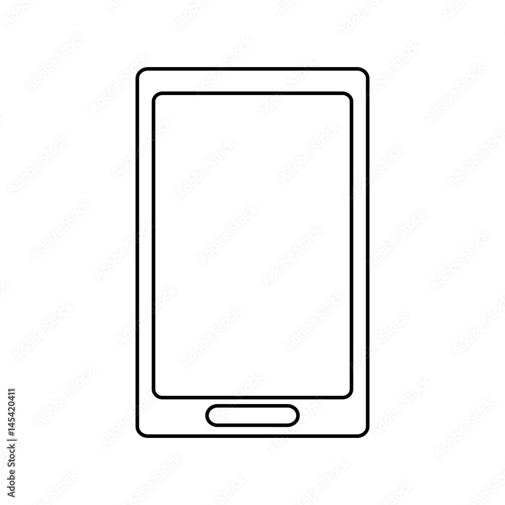 smartphone device icon over white background. vector illustration smartphone device icon over white background. vector illustration