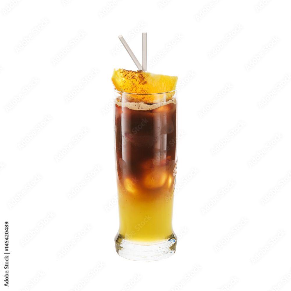 cocktail isolated on the white cocktail isolated on the white