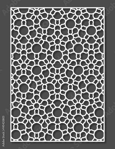 Penrose tiling stile laser cutting panel. Vector geometric ornament.
