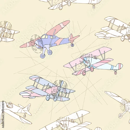 Tapety Seaml Colours Airplanes-14