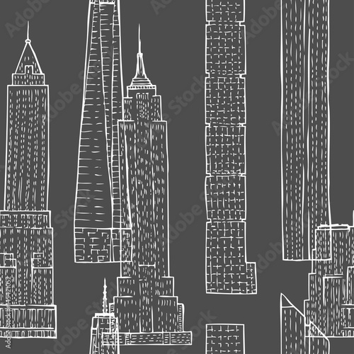 Seamless pattern with Skyscrapers