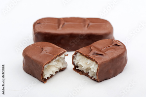 chocolate bar with coconut inside