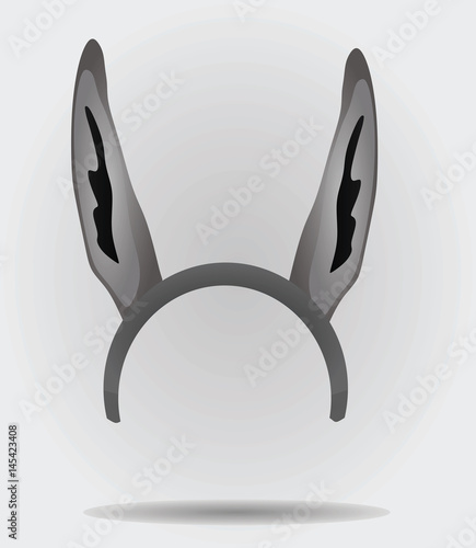 Donkey ears mask vector
