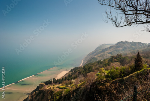 Coastline along the mount San Bartolo, near Pesaro photo