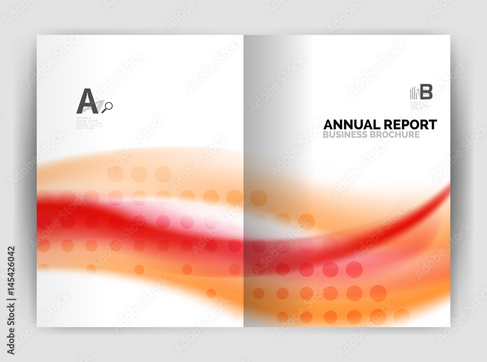 Fototapeta premium Blur wave business print template, abstract background