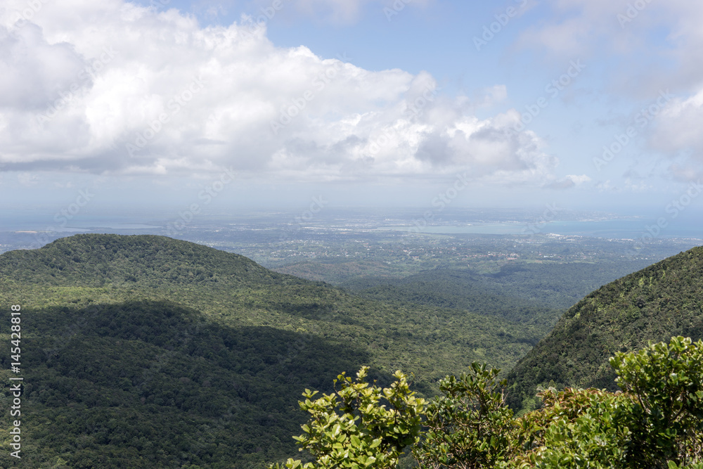 Obraz premium Rural scenery at the beautiful caribbean island Guadeloupe
