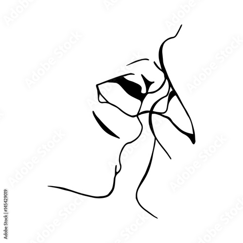 Kiss vector illustration
