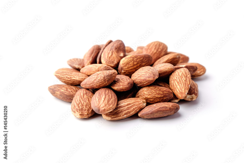 Almonds on White background Almonds on White background