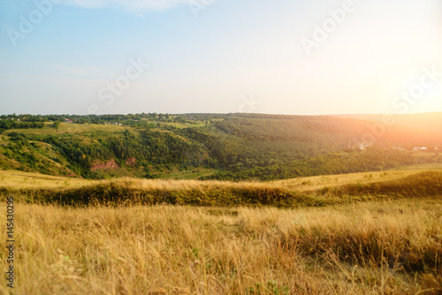 Scenic view of Chervonohorod Castle ruins Nyrkiv village  Ternopil region  Ukraine