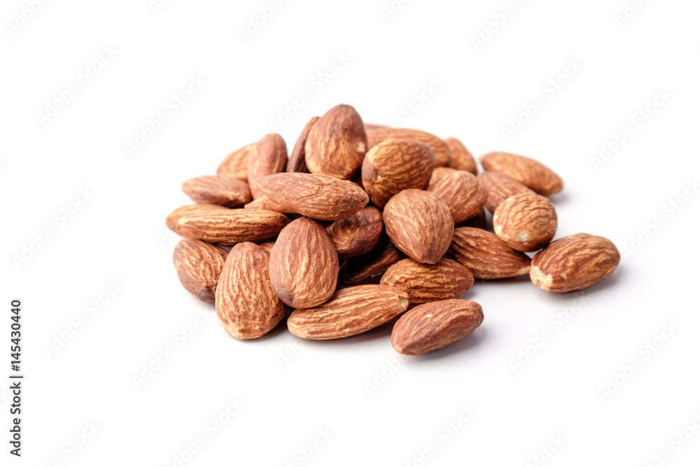 Almonds on White background Almonds on White background