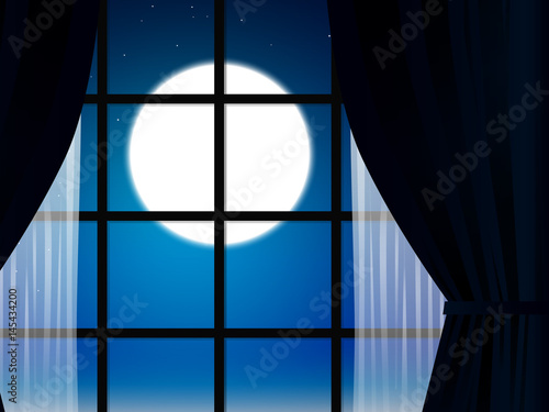 moon and window