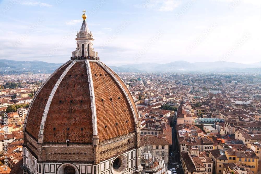 view of Duomo and Florence town from Campanile