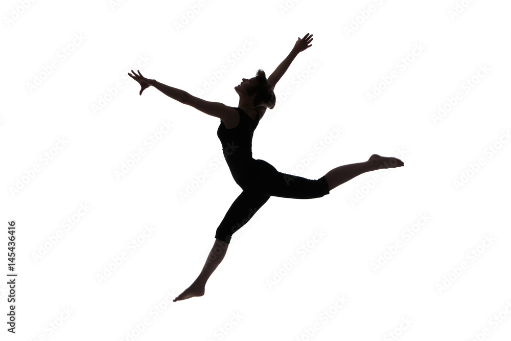 Silhouette of woman dancer Silhouette of woman dancer