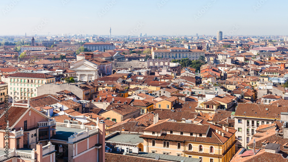 Obraz premium above view of Verona city with Arena