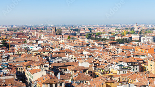 above view Verona city with Castelvecchio Castle © vvoe