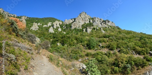 Stone ghost valley on the Crimean peninsula