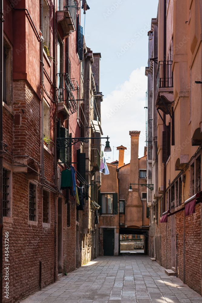 street on Campo Dei Frari in Venice city