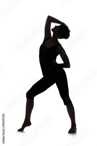 Silhouette of woman dancer
