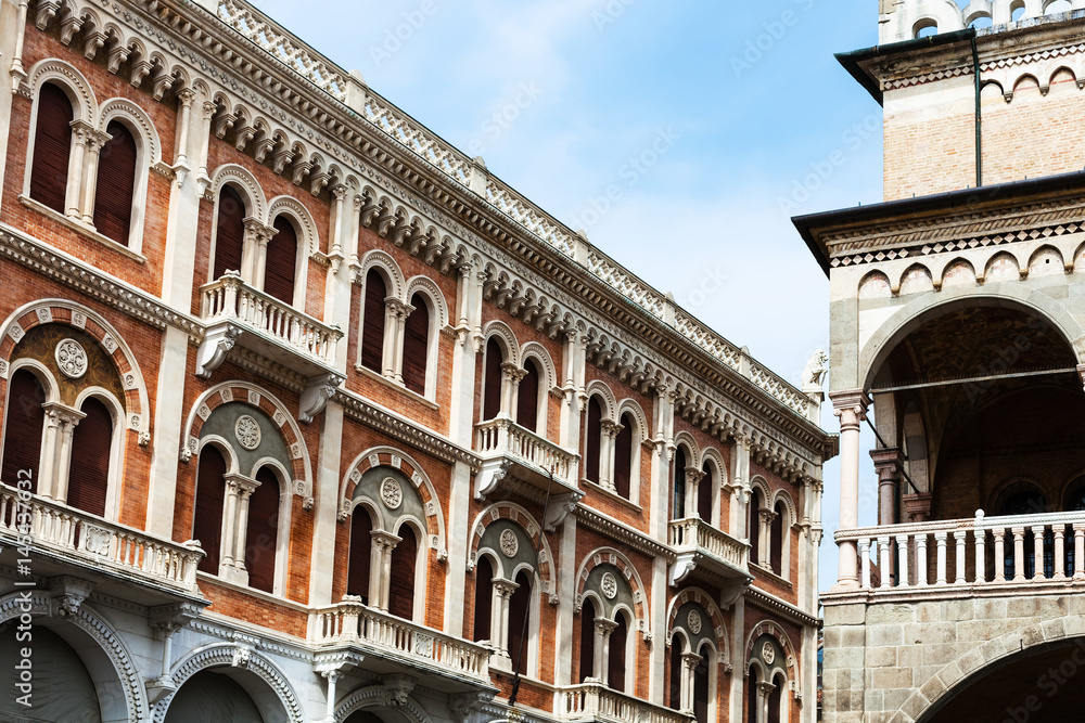 palace and palazzo della ragione in Padua city