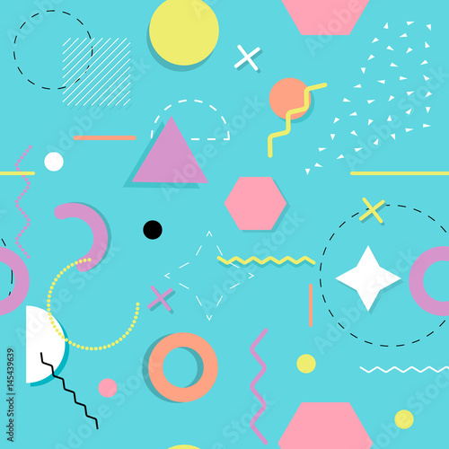 Memphis seamless pattern.