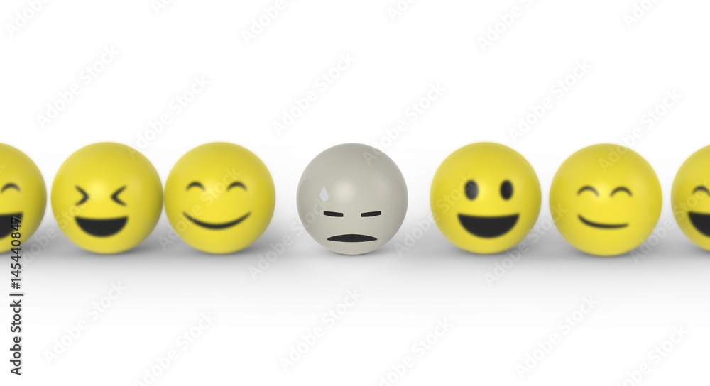Naklejka premium Smiley mit Burnout