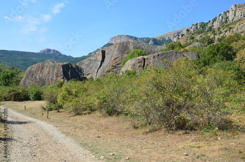 Limestone caves on the Crimean peninsula