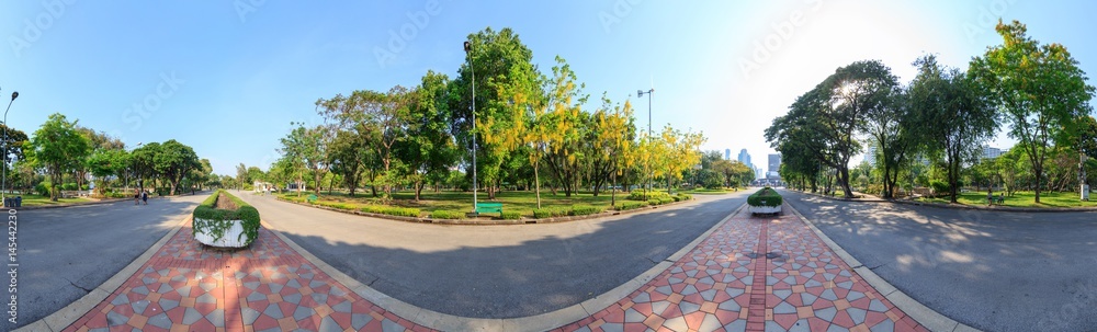 Panorama of public park