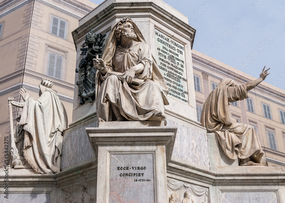 Statues of prophets on The Column of the Immaculate Conception, Rome