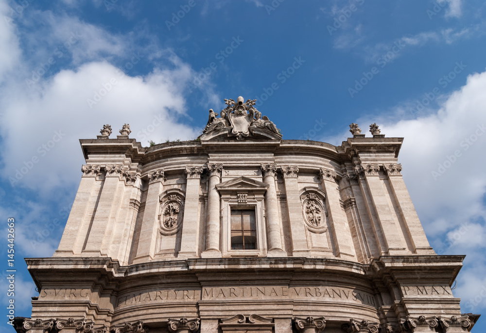 Facade of the church Santi Luca e Martina in Rome Facade of the church Santi Luca e Martina in Rome