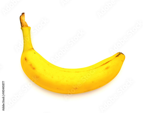 ripe banana on a white background