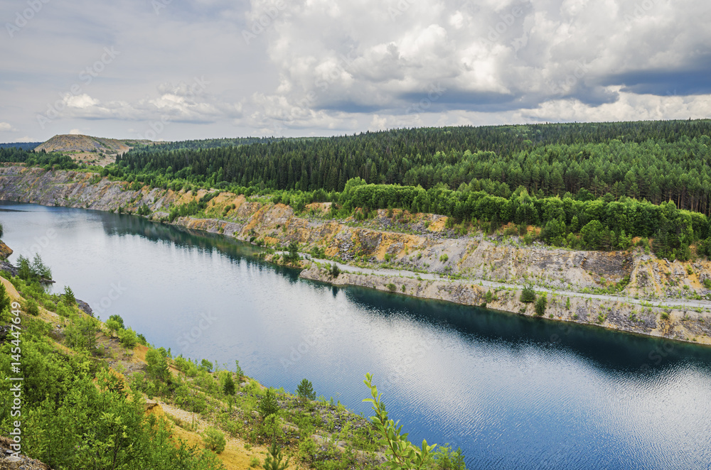 Fototapeta premium Beautiful man-made lake