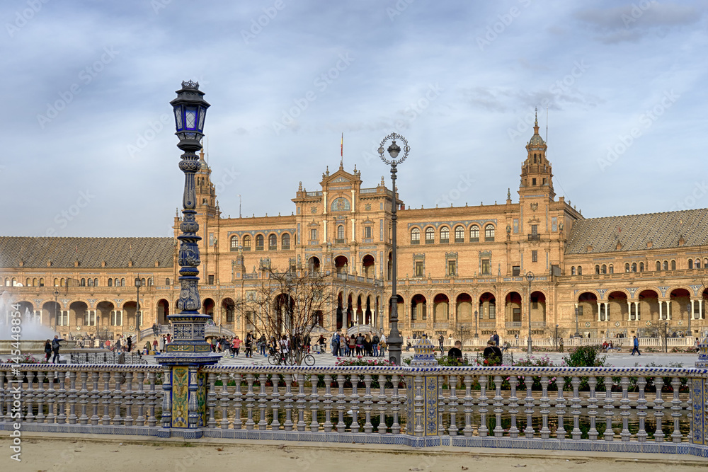 plaza de España de la ciudad de Sevilla, España