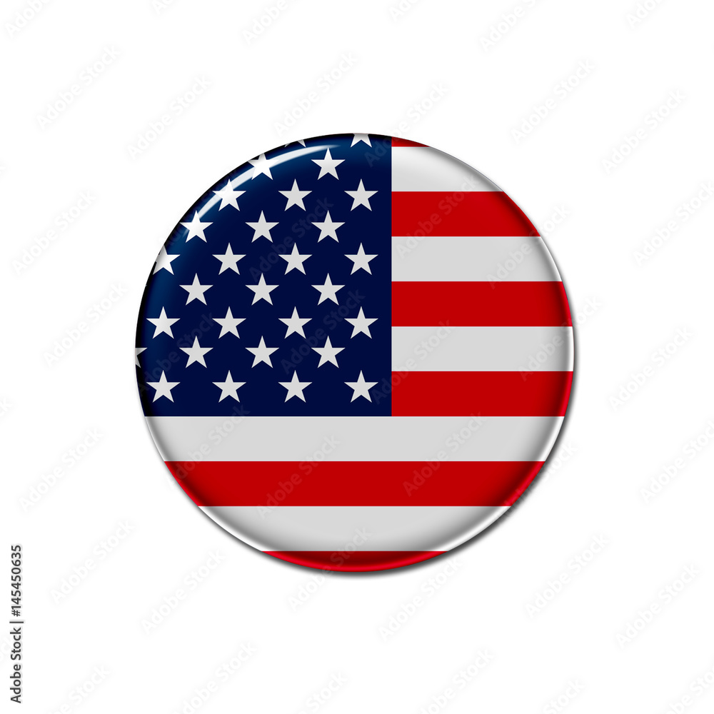 缶バッジ 国旗 アイコン アメリカ Stock イラスト Adobe Stock