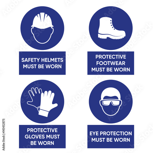 Mandatory health safety signs